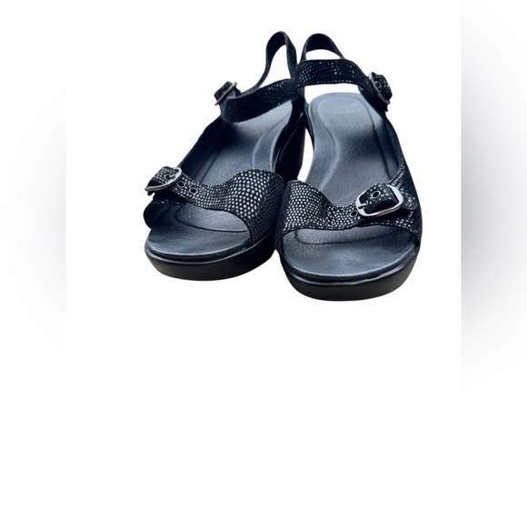 Dansko Women's Joanie Black Dots Wedge Sandal 37 - Picture 5 of 11